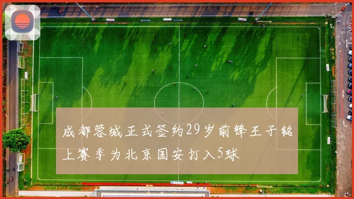 成都蓉城正式签约29岁前锋王子铭上赛季为北京国安打入5球